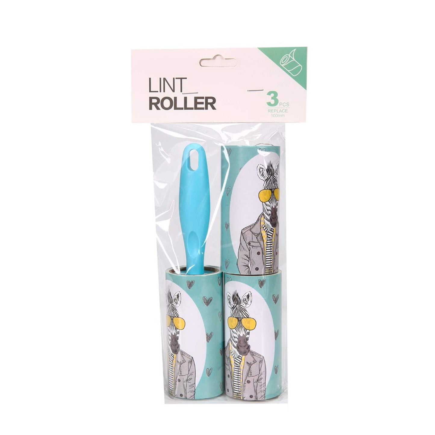 House of Quirk Lint Rollers Brush Reusable Sticky Picker Cleaner Roller Easy-Tear Sheets Travel Pet Hair Lint Roller 10cm Sheet Set of 3 Rolls 180 Sheets, 60 Sheets Each roll Lint Roller Remover.