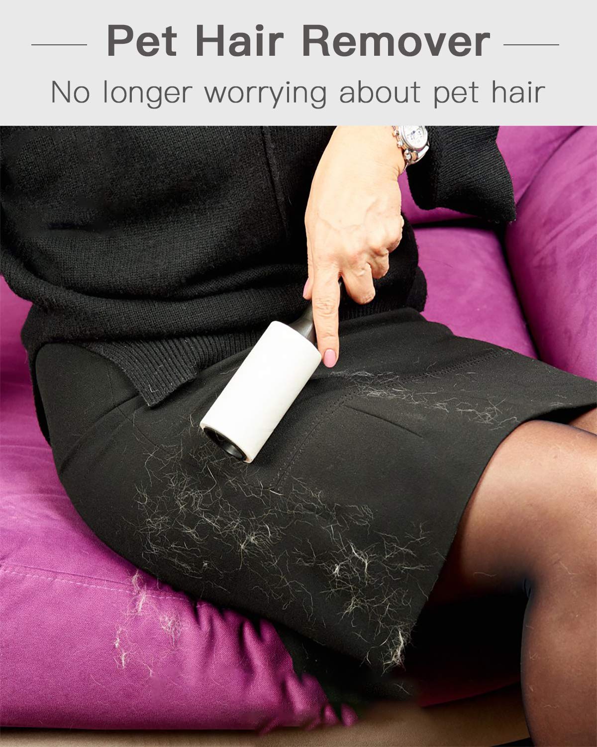 House of Quirk Lint Rollers Brush Reusable Sticky Picker Cleaner Roller Easy-Tear Sheets Travel Pet Hair Lint Roller 10cm Sheet Set of 3 Rolls 180 Sheets, 60 Sheets Each roll Lint Roller Remover.