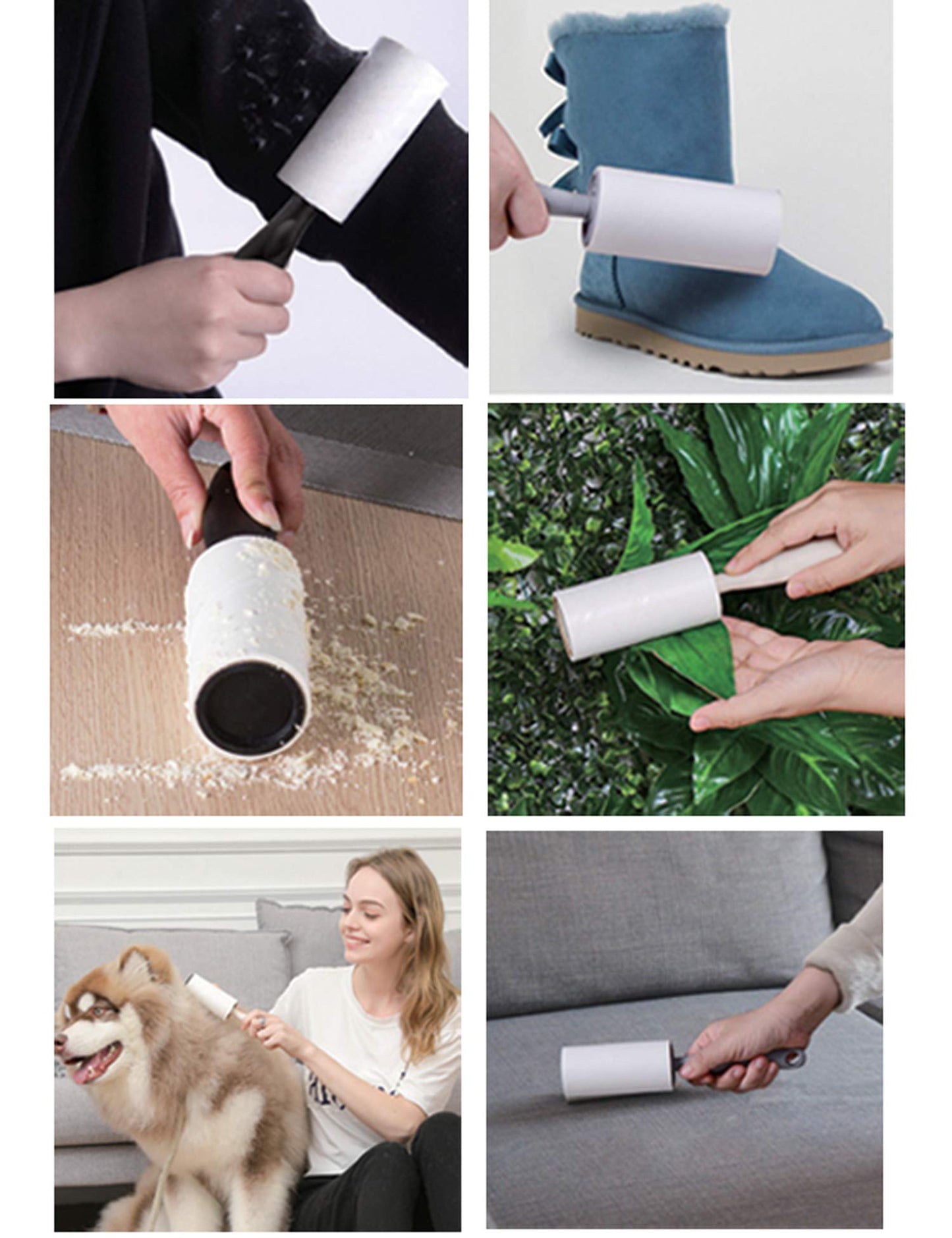 House of Quirk Lint Rollers Brush Reusable Sticky Picker Cleaner Roller Easy-Tear Sheets Travel Pet Hair Lint Roller 10cm Sheet Set of 3 Rolls 180 Sheets, 60 Sheets Each roll Lint Roller Remover.