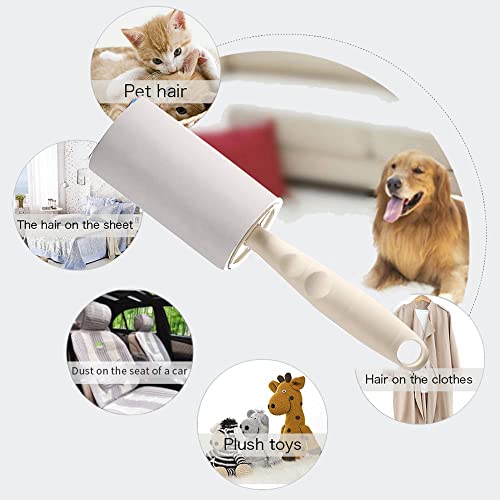 House of Quirk Lint Rollers Brush Reusable Sticky Picker Cleaner Roller Easy-Tear Sheets Travel Pet Hair Lint Roller 10cm Sheet Set of 3 Rolls 180 Sheets, 60 Sheets Each roll Lint Roller Remover.
