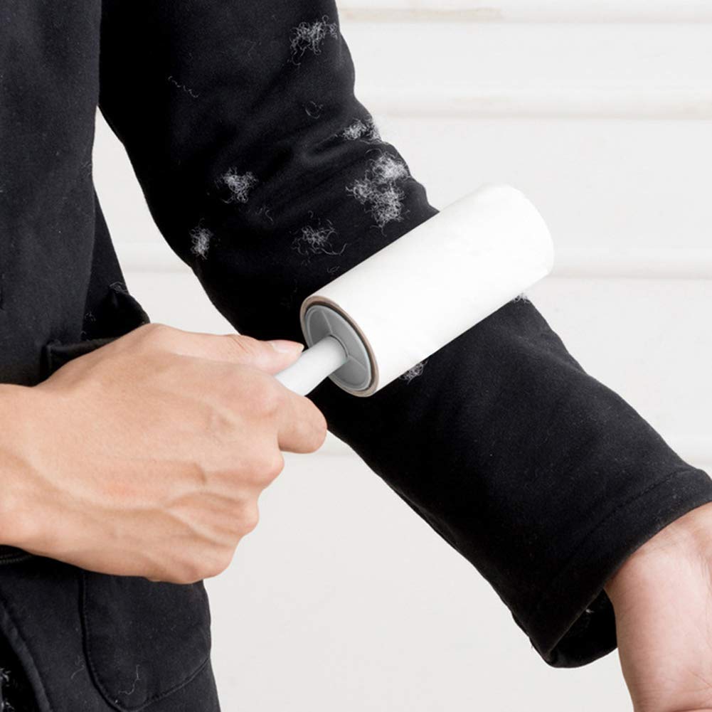 House of Quirk Lint Rollers Brush Reusable Sticky Picker Cleaner Roller Easy-Tear Sheets Travel Pet Hair Lint Roller 10cm Sheet Set of 3 Rolls 180 Sheets, 60 Sheets Each roll Lint Roller Remover.
