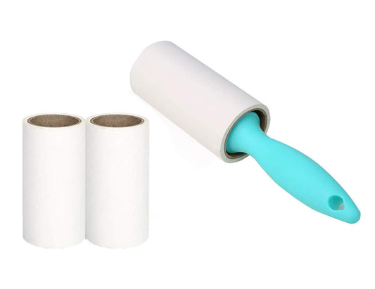 House of Quirk Lint Rollers Brush Reusable Sticky Picker Cleaner Roller Easy-Tear Sheets Travel Pet Hair Lint Roller 10cm Sheet Set of 3 Rolls 180 Sheets, 60 Sheets Each roll Lint Roller Remover.
