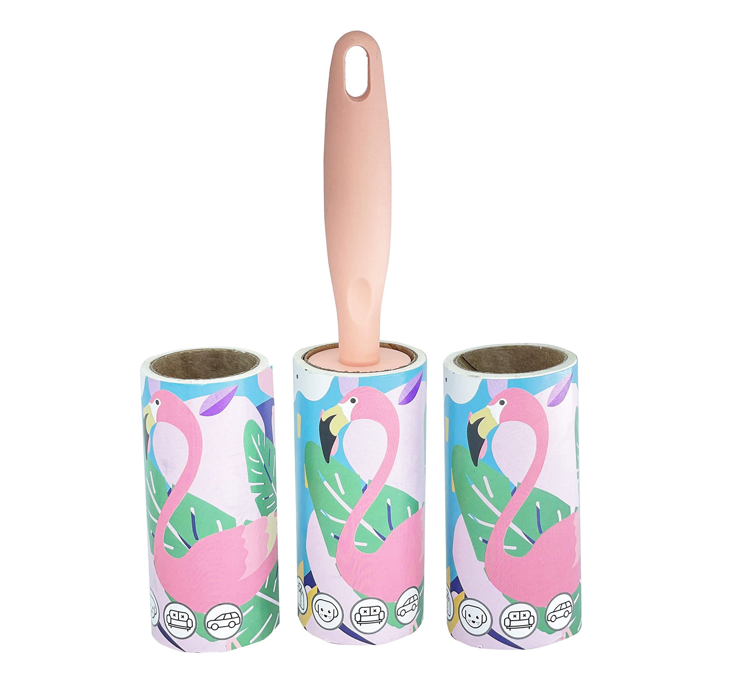 House of Quirk Lint Rollers Brush Reusable Sticky Picker Cleaner Roller Easy-Tear Sheets Travel Pet Hair Lint Roller 10cm Sheet Set of 3 Rolls 180 Sheets, 60 Sheets Each roll Lint Roller Remover.