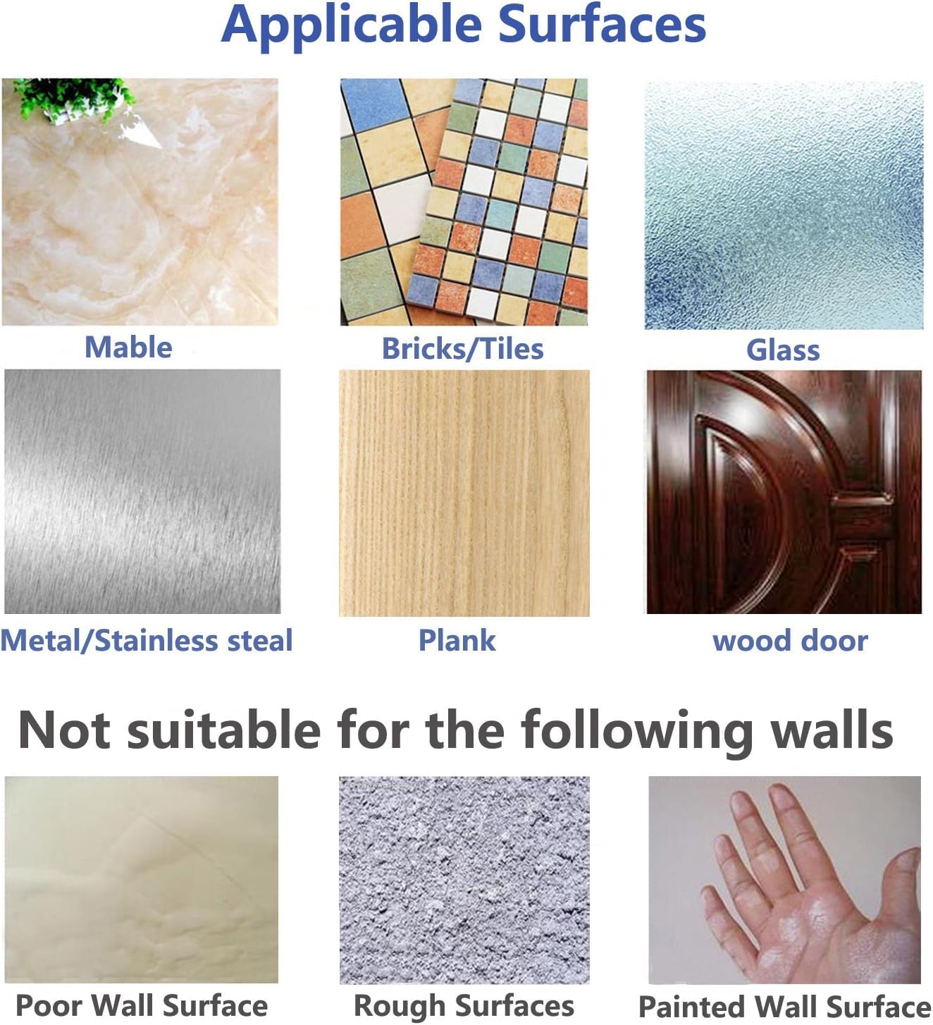 JIALTO 10 Pcs Stainless Steel, PVC, ABS Nail Free Seamless Adhesive Non-Trace No Drilling Installation Hanging, Waterproof Screws Wall Hook (Transparent)