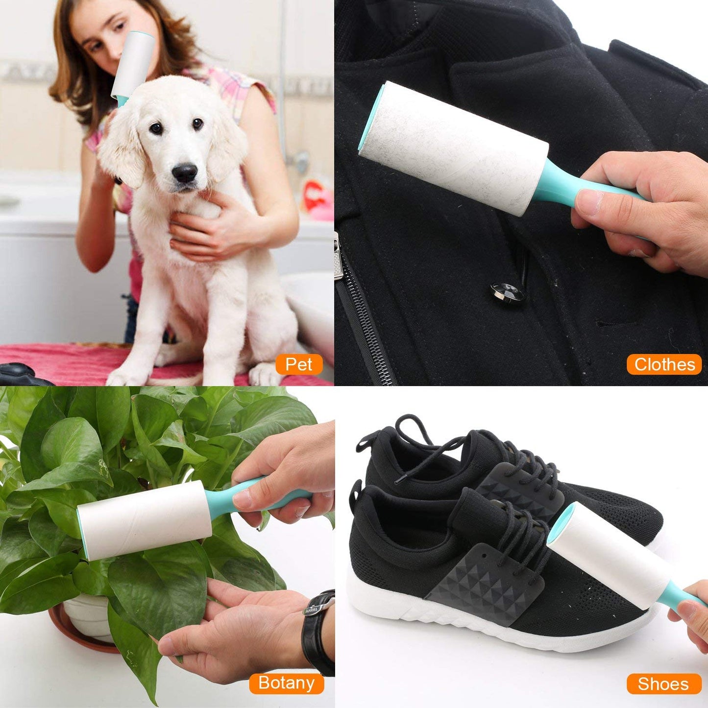 House of Quirk Lint Rollers Brush Reusable Sticky Picker Cleaner Roller Easy-Tear Sheets Travel Pet Hair Lint Roller 10cm Sheet Set of 3 Rolls 180 Sheets, 60 Sheets Each roll Lint Roller Remover.