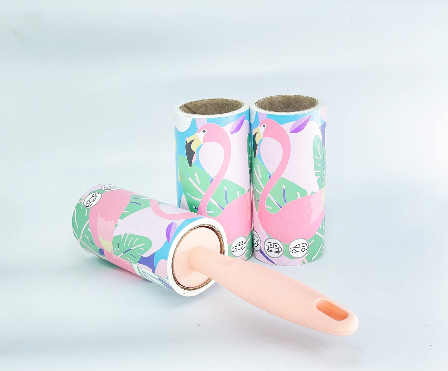 House of Quirk Lint Rollers Brush Reusable Sticky Picker Cleaner Roller Easy-Tear Sheets Travel Pet Hair Lint Roller 10cm Sheet Set of 3 Rolls 180 Sheets, 60 Sheets Each roll Lint Roller Remover.