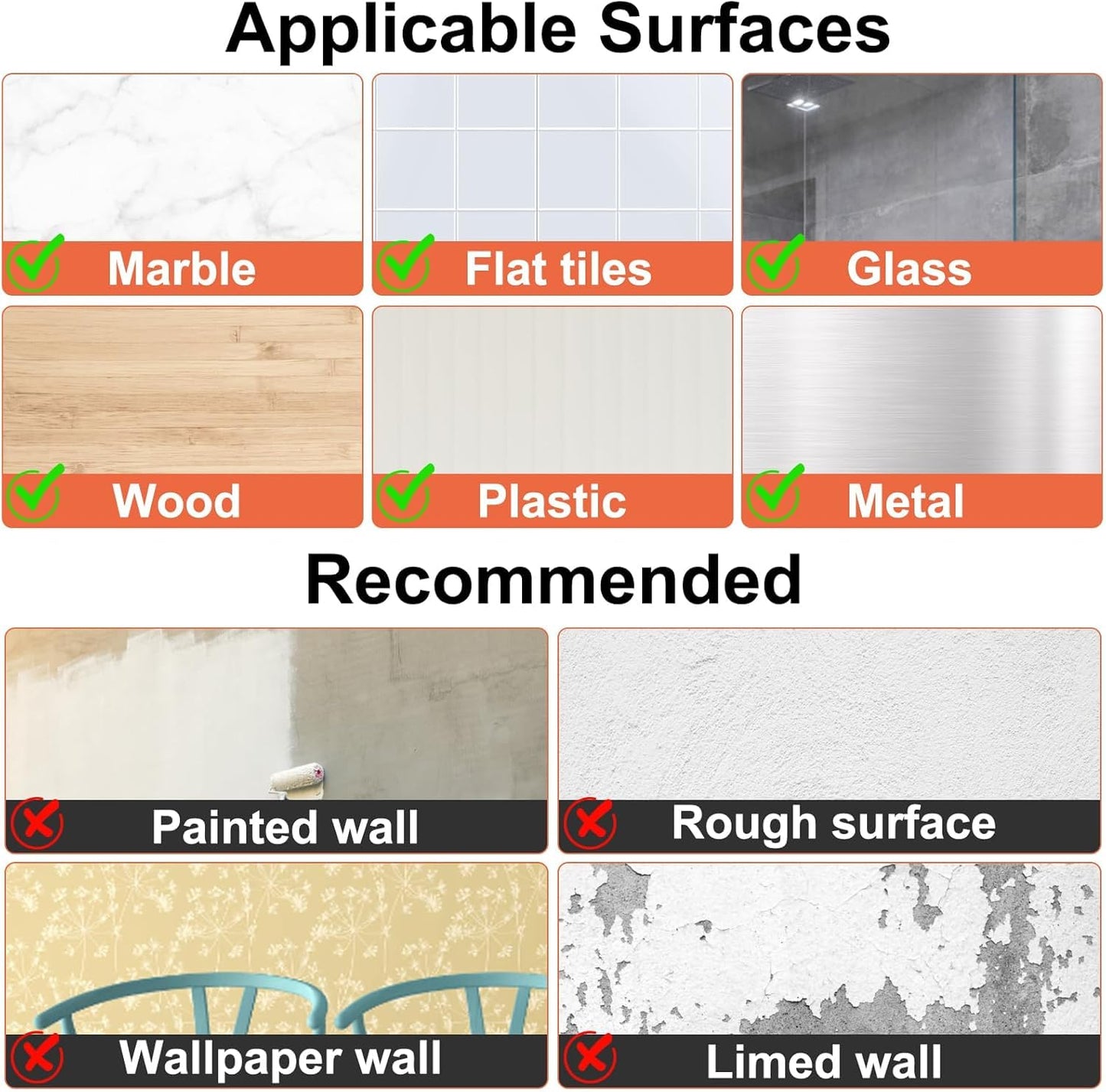 JIALTO 10 Pcs Stainless Steel, PVC, ABS Nail Free Seamless Adhesive Non-Trace No Drilling Installation Hanging, Waterproof Screws Wall Hook (Transparent)